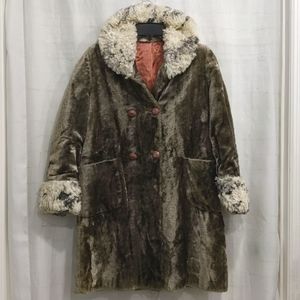 VINTAGE 70s Penny Lane Union Made Furry Coat